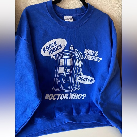 Doctor Who Knock Knock Who’s There Sweatshirt Size Large Unisex - Picture 10 of 15